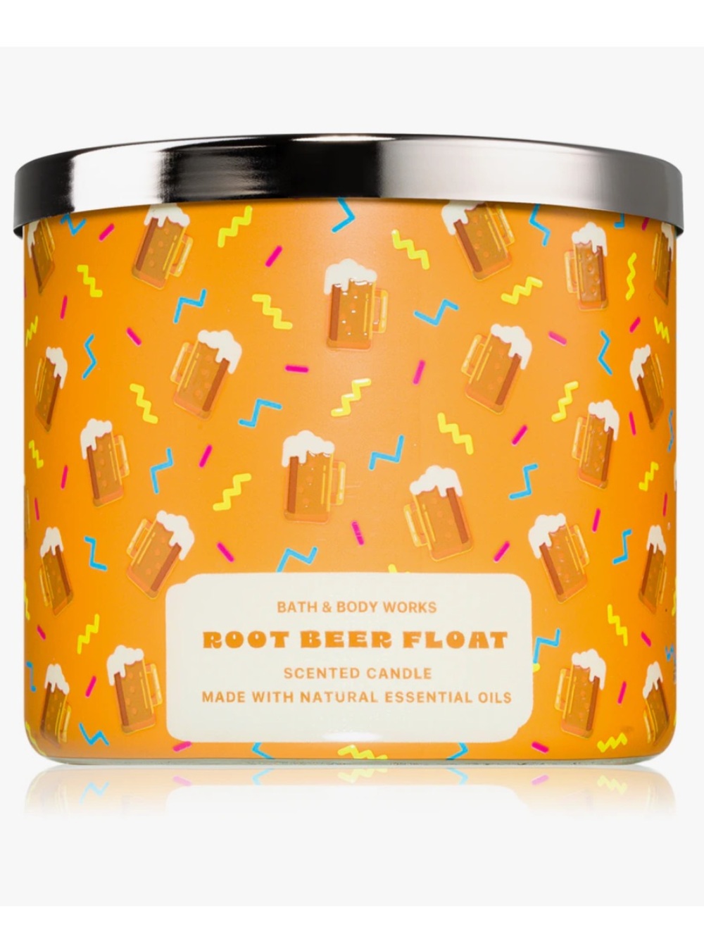 NWT Bath & Body Works Root Beer Float Three Wick Scented Candle Soda Shop